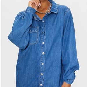 PRETTYLITTLETHING OVERSIZED DENIM SHIRT